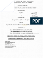 United States Court of Appeals for the Federal Circuit received on November 29, 2017 the Response Brief of Appellant Patrick Zuili to Response Brief of Appellee Google 