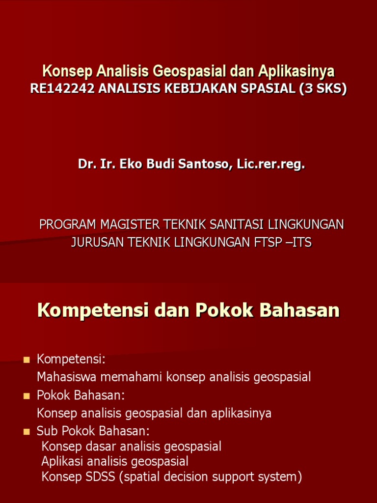 Konsep Analisis Geospasial Pdf
