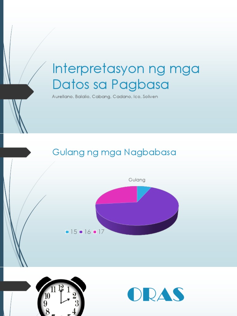 presentation at interpretasyon ng mga datos