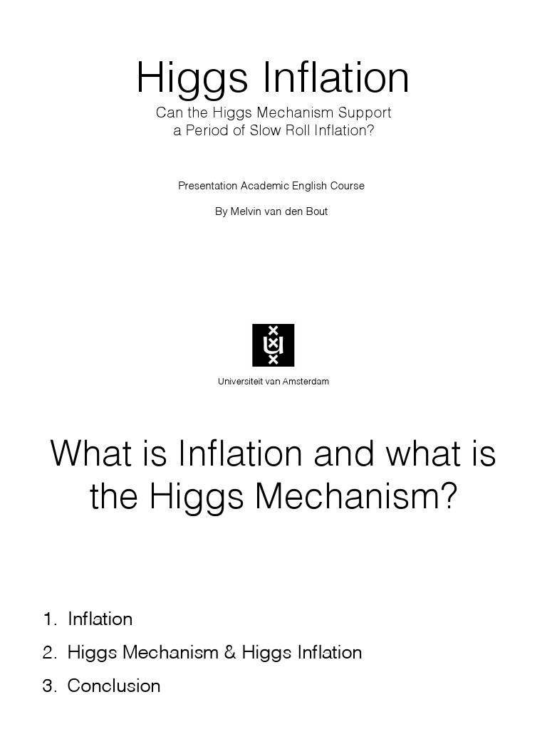 Higgs Mechanism & Inflation Explained | PDF | Finance & Money ...