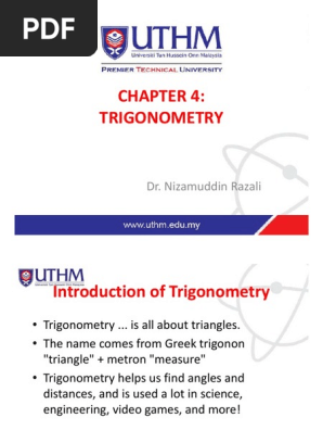 Chapter 4 Trigonometry Trigonometric Functions Sine