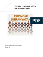 Makalah Tentang Penerapan Sistem Ekonomi Di Indonesia