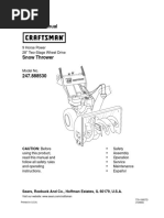 Craftsman Snowblower 247.888530 Owners Manual