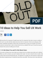 10 Ideas to Help You Sell UX Work | Interaction Design Foundation
