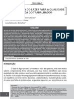 A Importância Do Lazer para A Qualidade de Vida Do Trabalhador