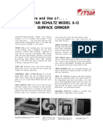 Care and Use of Boyar Schultz Model 6-12 Surface Grinder