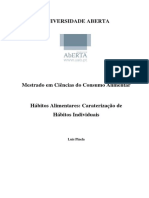 Hábitos Alimentares: Caraterização de Hábitos Individuais 