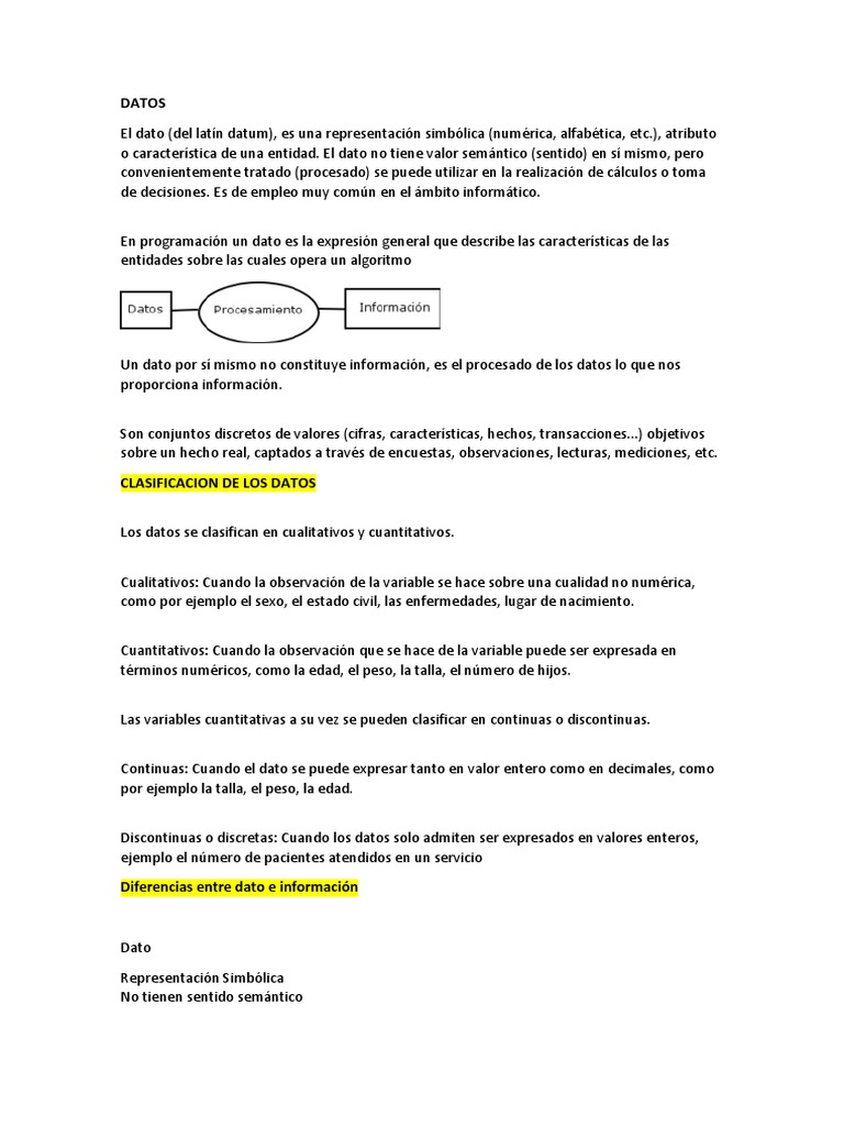 Cuál Es La Diferencia Entre Dato E Información Esta