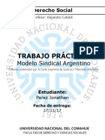 Trabajo Practico - Modelo Sindical Argentino