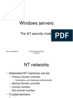 Windows Servers: The NT Security Model