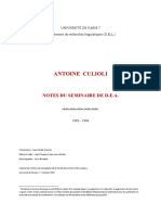 Culioli Manuscrito Seminaire de d.e.a.83 84