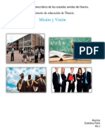 Ministerio de Educación de Tharsis Mision y Vision PDF