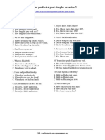 Present Perfect Past Simple Exercise 2 PDF