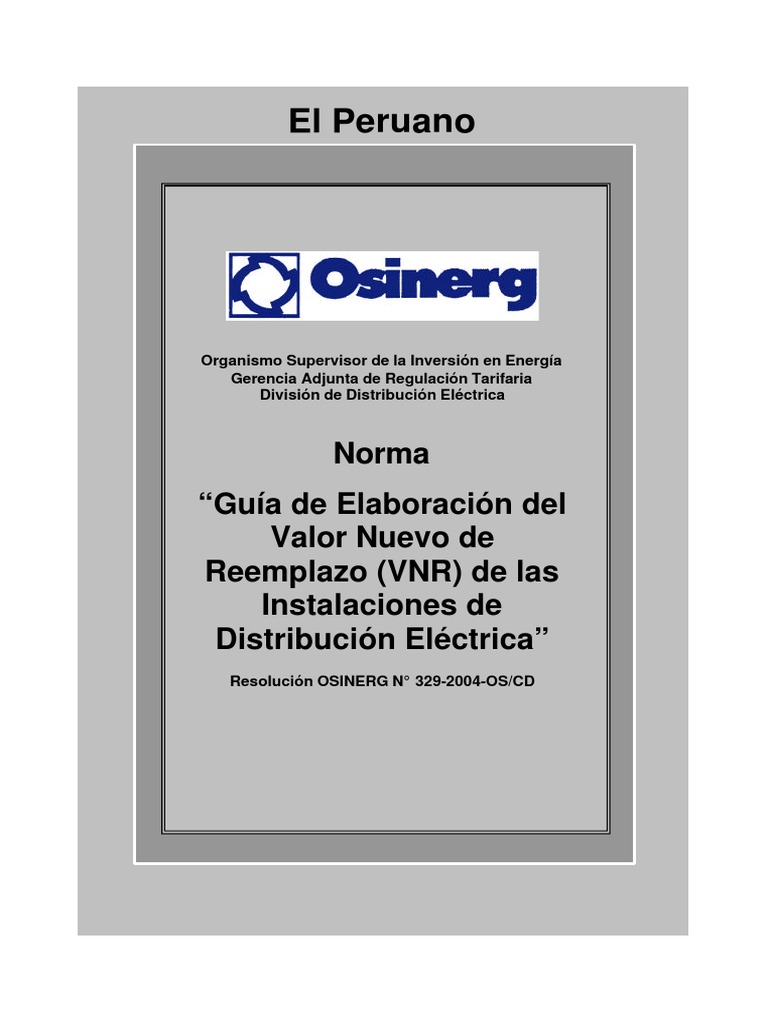 Guia Del VNR PDF | PDF | Subestacion electrica | Red eléctrica