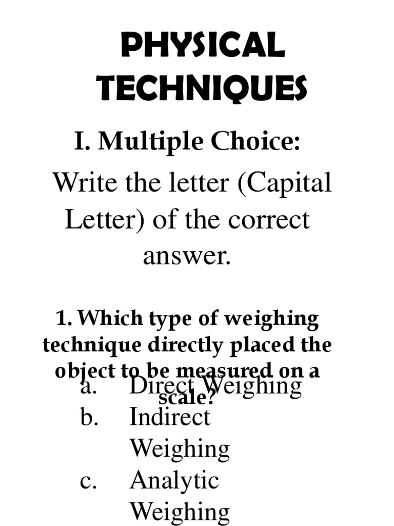 Physical Techniques | PDF | Distillation | Evaporation