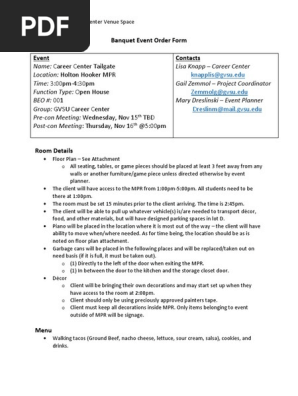 banquet event order form