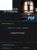 DELEGATION OF POWERS UNDER THE WIKARAMBULAN CONSTITUTION