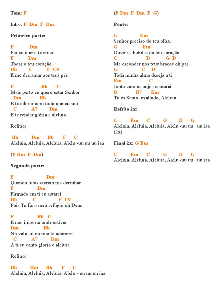 Aleluia Letra e Cifra Lazer Entretenimento (Geral)