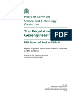 UK Regulation of Geoengineering Report