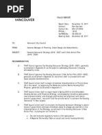 Housing Vancouver Strategy 2018 - 2027