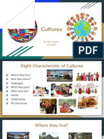 Cultures: By: Myra Aguon 1st Grade