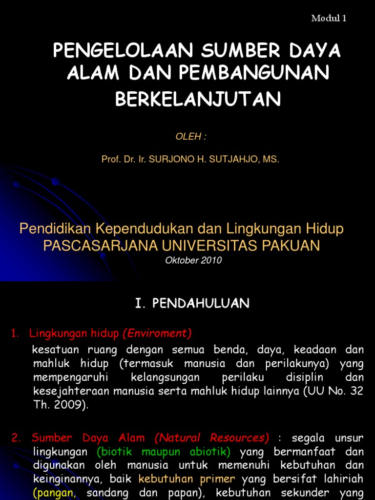 Pengelolaan Sumber Daya Alam Berbasis Keberlanjutan Desa Tanjungsari