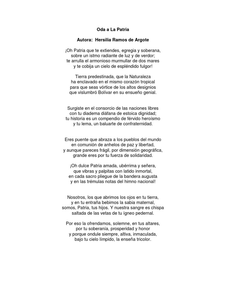 Oda A La Patria | PDF