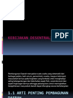 Kebijakan Desentralisasi