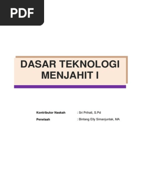Dasar Teknologi Menjahit 1 Pdf