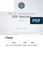 CSE 127: Computer Security: SQL Injection