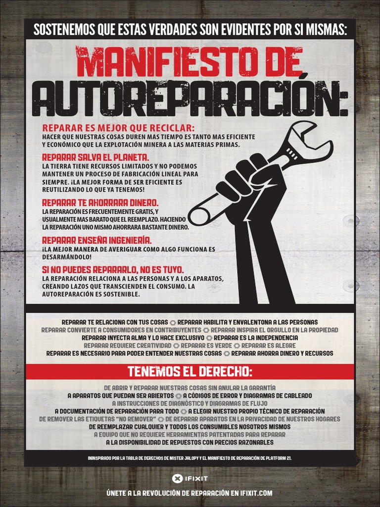 Ifixit Self-Repair Manifesto Es | PDF