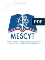 Mescyt Informe Estadístoca Universidades República Dominicana 2015-2016
