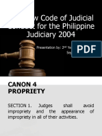 The New Code of Judicial Conduct For The Phil Judiciary 2004