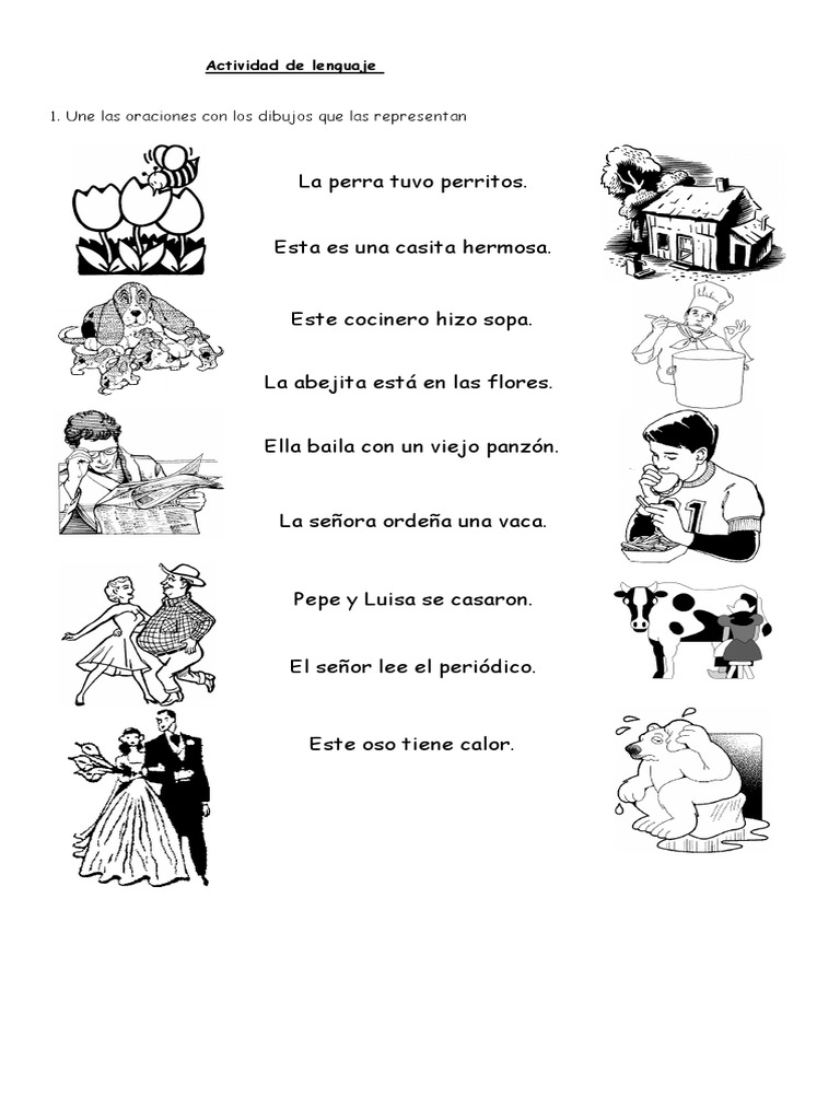 Oraciones y Sus Dibujos