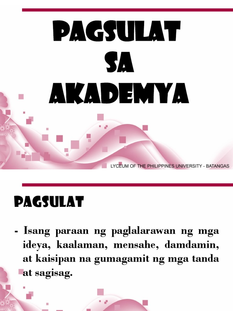 PAGSULAT | PDF