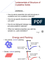 Fundamentals of Structure of Crystalline Solids