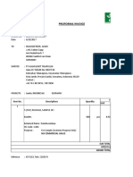 Proforma Invoice: Item No. Descriptions Quantity EUR Unit