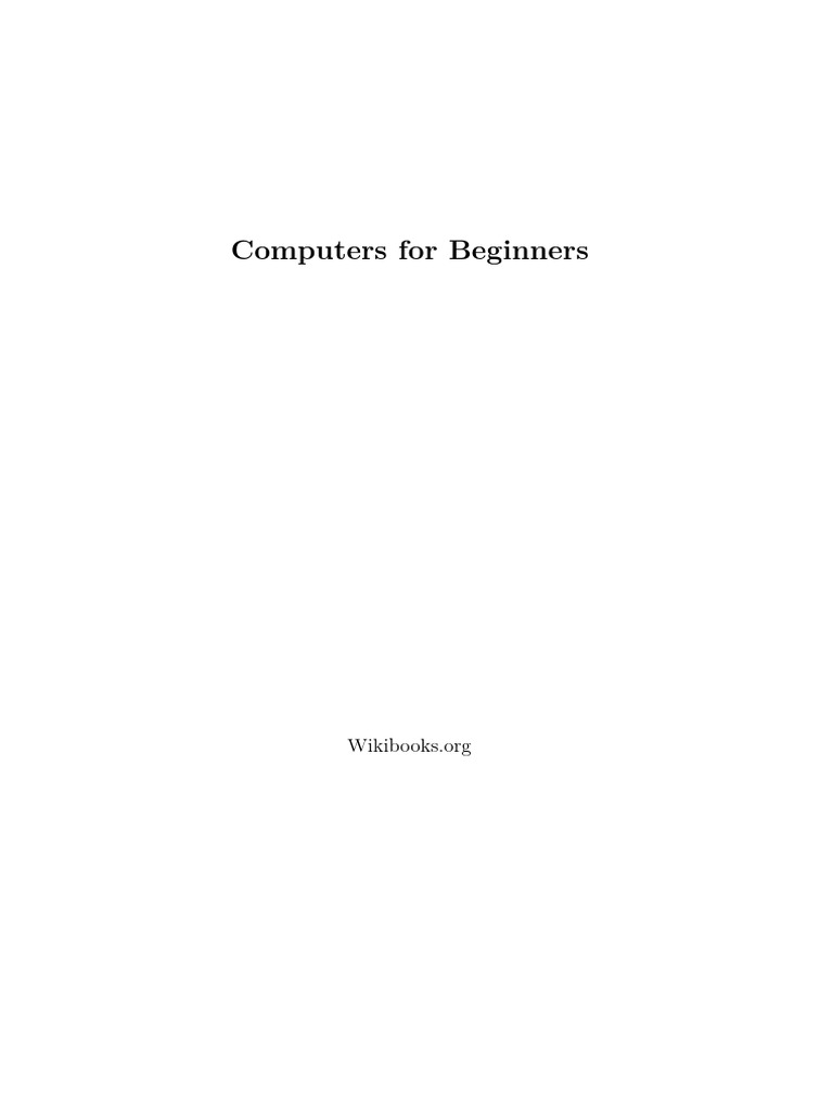 Computers For Beginners PDF | PDF | Computer Keyboard | Dvd