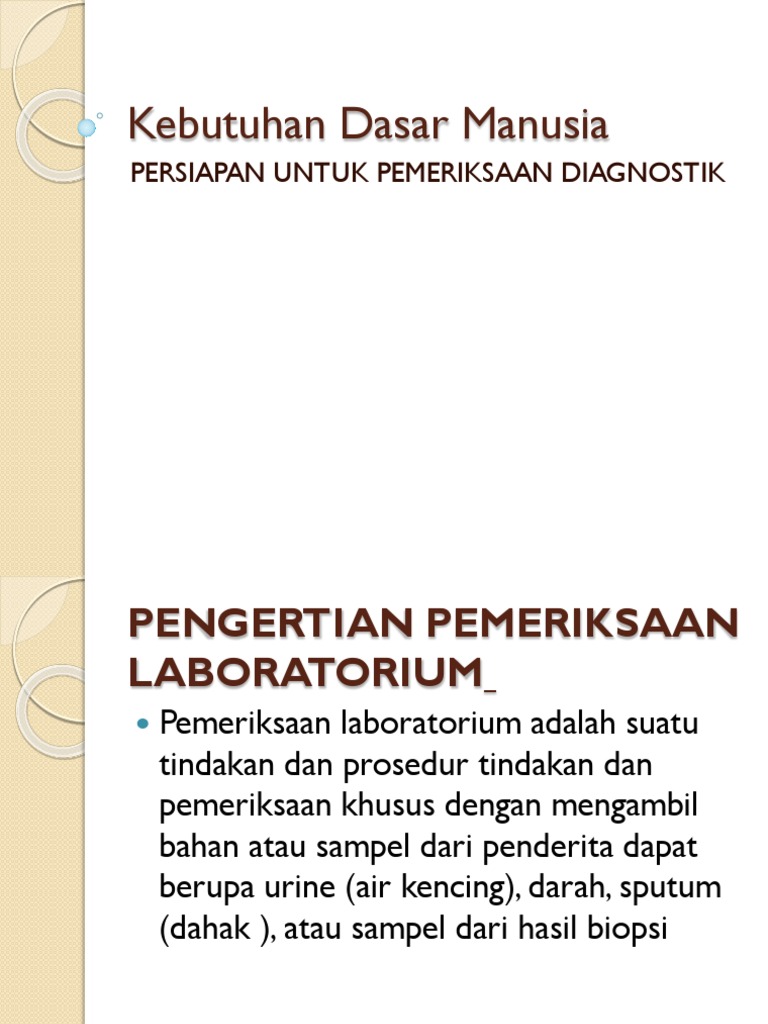 Panduan Pemeriksaan Laboratorium Medis | PDF