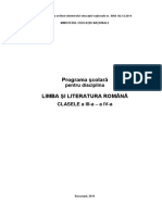 Programa de L.L.R. Pentru Cl. III-IV