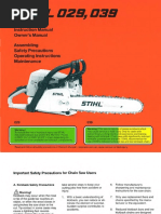 STIHL MS 029 039 Owners Instruction Manual