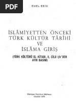 Emel Esin Islamiyetten Onceki Turk Kultur Tarihi Ve Islama Giris