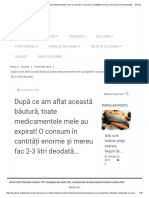 După Ce Am Aflat Această Băutură, Toate Medicamentele Mele Au Expirat! O Consum În Cantități Enorme Și Mereu Fac 2-3 Litri Deodată..