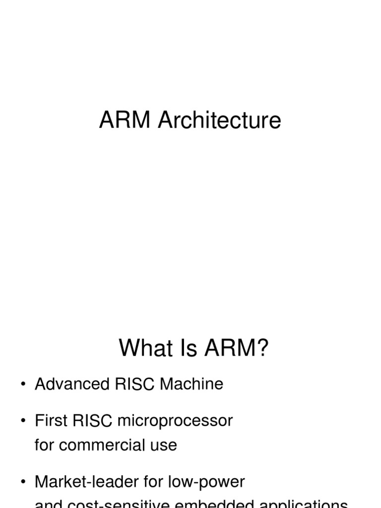 ARM Architecture PDF Arm Architecture Central Processing Unit