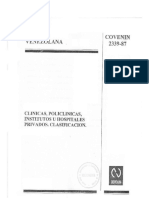 Clinicas PolIclinicas Institutos U Hos Pi Tales Privados Clasificacion COVENIN 2339 87 PDF