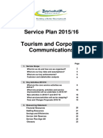 Tourism and Corporate Communications Service Plan 2015 2016