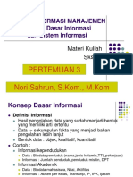 3 Konsep Dasar Informasi Dan Sistem Informasi