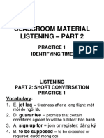 Practice 1- Listening Identifying Time