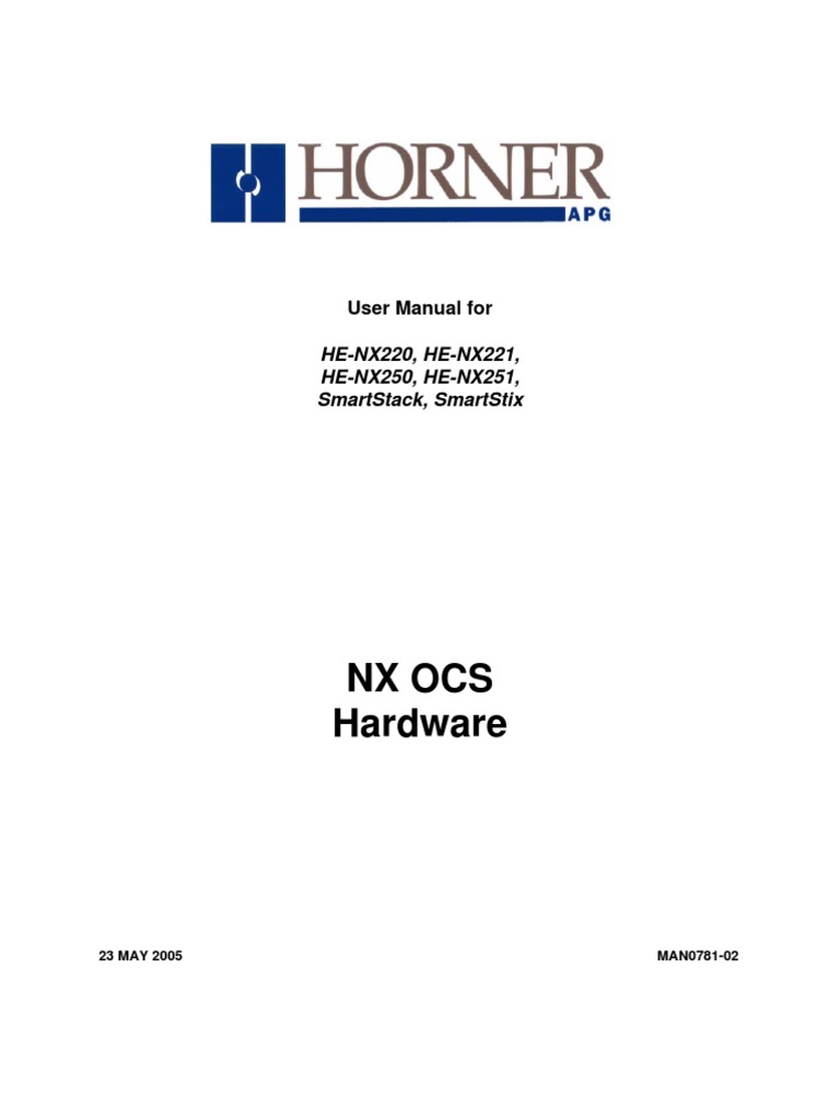 NX Ocs Hardware: User Manual For | PDF | Computer Network | Input/Output
