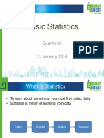 Basic Statistics: Quantinsti 11 January 2014